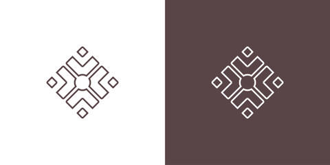 Creative ornament logo design with unique concept premium vector