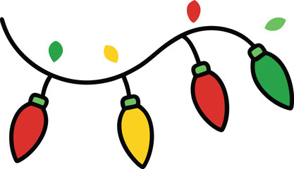 Christmas Lights icon vector