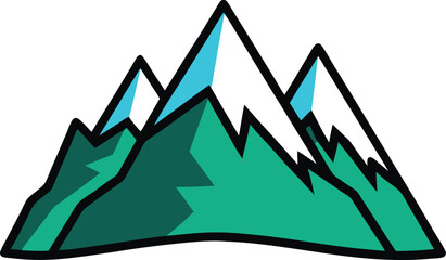 vector illustration of a mountain landscape