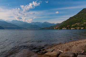 lake and mountains