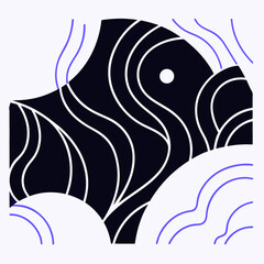 Abstract Geometric Graphic: A captivating abstract graphic, featuring flowing lines and shapes, evoking a sense of calm and modern aesthetic, perfect for contemporary design applications. 