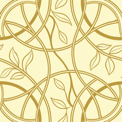 Ornate Vine Pattern: An ornate pattern featuring intertwined golden vines and delicate leaves, creating a vintage and luxurious aesthetic.