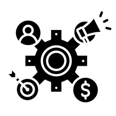 Business Optimization Gear Mechanism Icon
