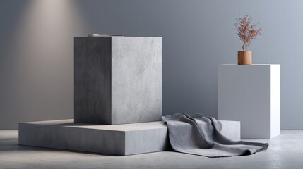 Modern Concrete Display Podium