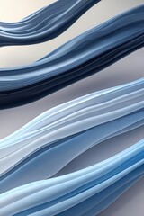 A series of fluid undulating muscle fibers represented by smooth glowing lines that gently rise and fall in rhythmic motion creating a wave-like effect. The colors shift from dark to light blue...