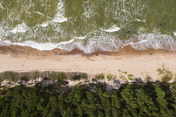 Top Down View of the Dutch Hat Beach in Lithuania