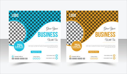Modern Business Promotion Flyer Template with Discount Offer – Corporate Marketing Social Media Post Design