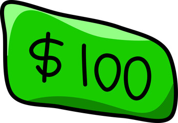 100 dollar sign
