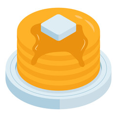 A perfect design icon of pancake 