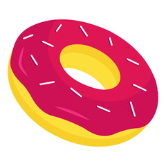 Trendy vector design of donut