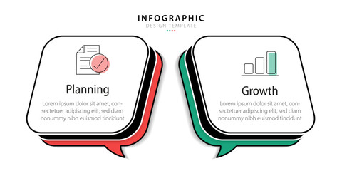 Comparison Infographic Design Template, Comparison between companies and products and services, Business presentation concept with 2 options, To do list or planning icon, vector illustration.