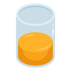 Juice glass icon, editable vector