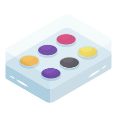        Trendy vector design of paint palette 