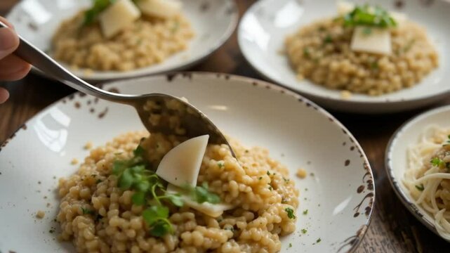 Fregola Sarda Pasta with Cheese and Herbs