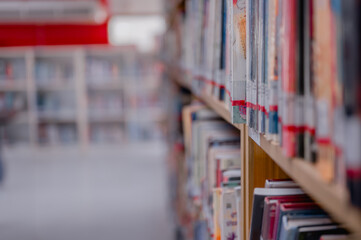 Explore Cozy Bookstore Corner Captivating Image Of Bookshelves With Colorful Spine Array In Daytime Discover History Within Each Chapter, Beautifully Displayed Against Wooden Background