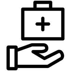 First Aid Kit Icon – Emergency Medical Box Symbol for Safety, Treatment, and Health Care Preparedness