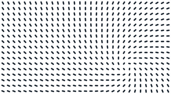 Abstract background with black ovals on white background. Irregular array or matrix with torsion effect. Cover design template. 3D illustration for brochure, poster, presentation, flyer or banner.