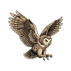 vector ilustration owl isolated on white background