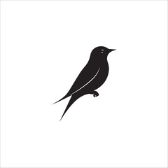 Obraz premium graphic image of a black bird on a white background 