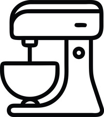 Electric Kitchen Mixer Icon Vector – Modern Appliance for Baking, Mixing & Culinary Preparation