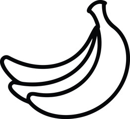 Banana Fruit Vector Icon – Tropical Organic Healthy Food Illustration
