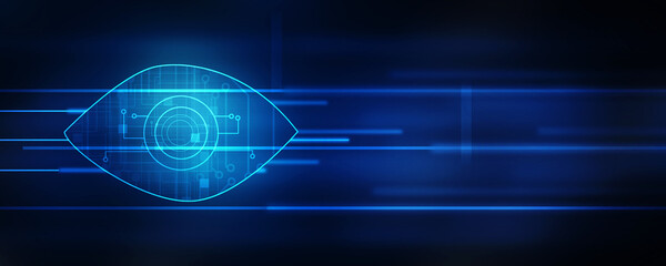 2d illustration Abstract futuristic electronic circuit technology background