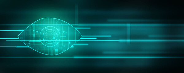 2d illustration Abstract futuristic electronic circuit technology background