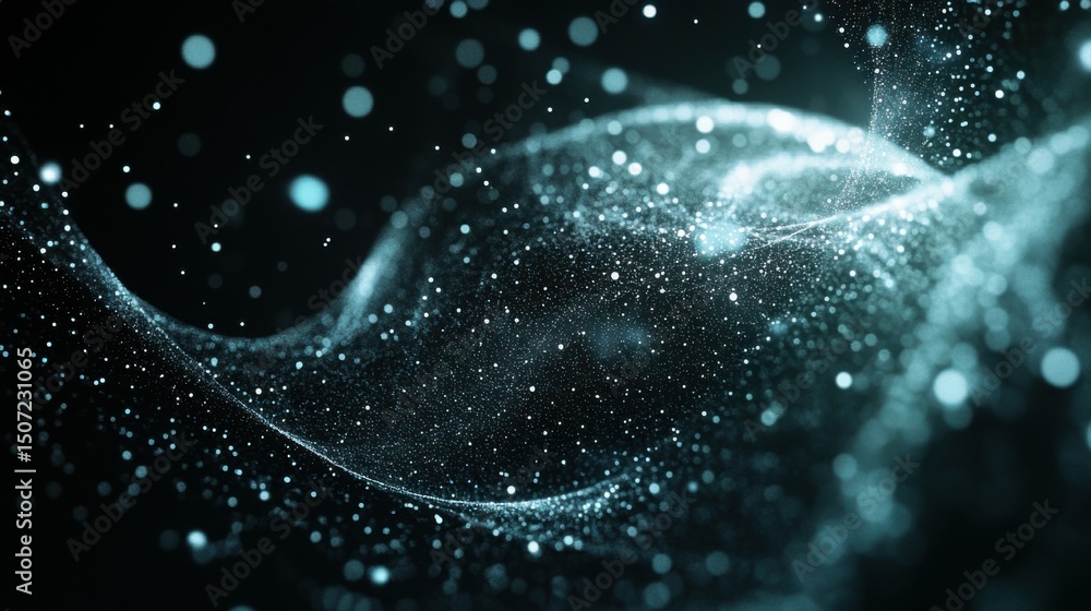 Poster abstract particle technology background backgrounds technology cyberspace.