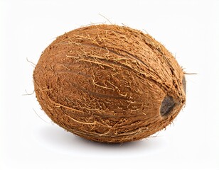 白背景に孤立した一個のココナツ