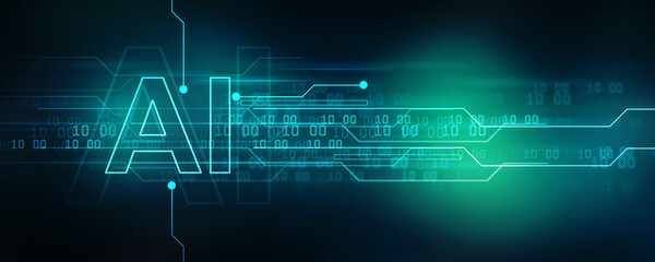 2d illustration Artificial Intelligence (AI) concept
