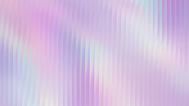 Ribbed glass hologram gradient in pink, violet, and light blue. Rainbow abstract effect with foil light and pink metal silver lines. Wall texture with diamond purple chrome glow and holograph mesh.