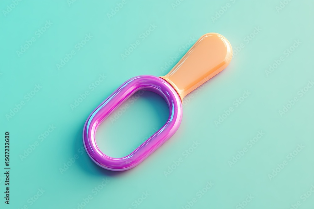 Aufkleber colorful abstract design featuring a geometric shape on a smooth gradient background