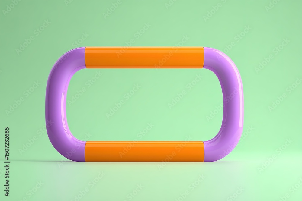 Aufkleber brightly colored abstract object on a smooth pastel background showcasing modern design and playful 