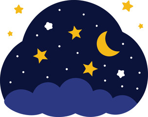vector illustration of a night sky