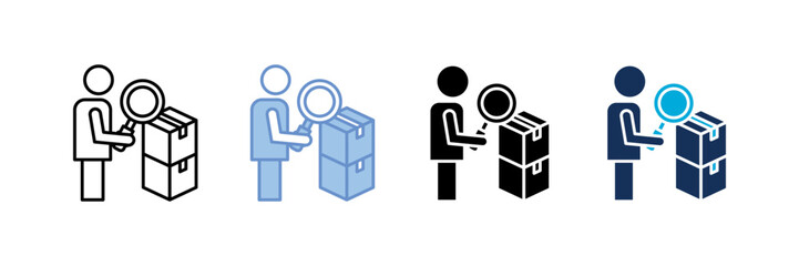 Inspection Product Icon Set Multiple Style Collection