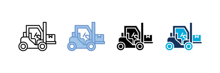 Forklift  Icon Set Multiple Style Collection