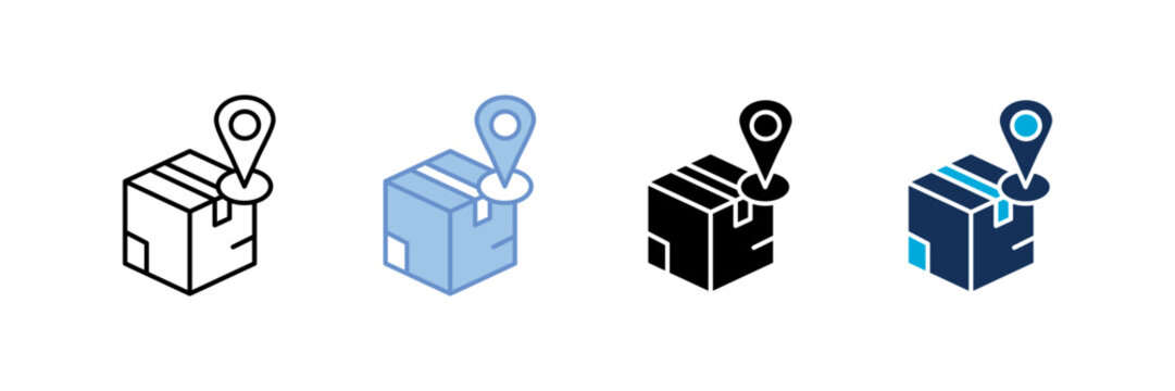 Package Tracking   Icon set multiple style collection