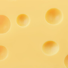 Cheese texture as a background Swiss holey maasdam cheese wallpaper. Pattern. High resolution image.