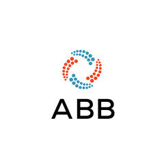 ABB  Letter logo white background