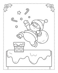 Funny Santa on the roof