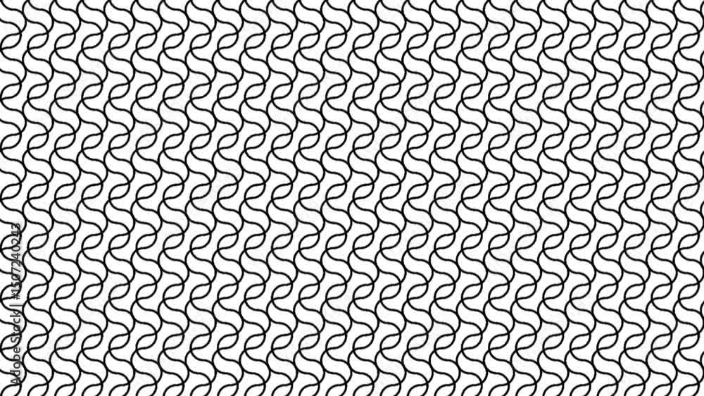 Poster black and white seamless pattern with chain animated video background