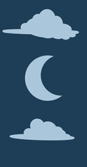 moon and clouds