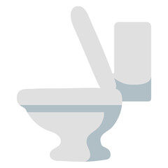 Toilet illustration, bathroom clipart, isolated on white background