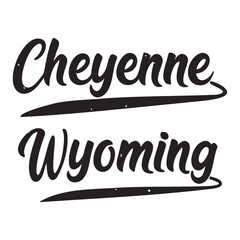 Cheyenne, Wyoming Script Lettering Design
