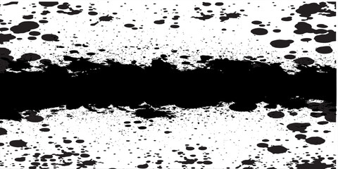 Black and white blotches brush strokes graphic effect background design element for illustration background. Vector