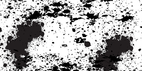 Black and white blotches brush strokes graphic effect background design element for illustration background. Vector
