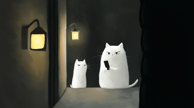 ねこ、イラスト