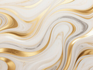 Fototapeta premium A seamless luxury marble swirl background with fluid flowing lines in gold, ivory, and grey