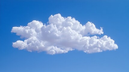 Fluffy Cumulus Cloud  Blue Sky  Nature Background  High Resolution Image