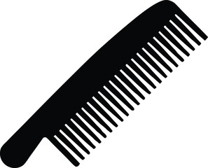 Wooden comb silhouette vector, Barber comb silhouette vector style, hair comb icon silhouette. vector illustration